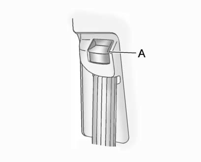 To move it down, push down on the release button (A) and move the height adjuster