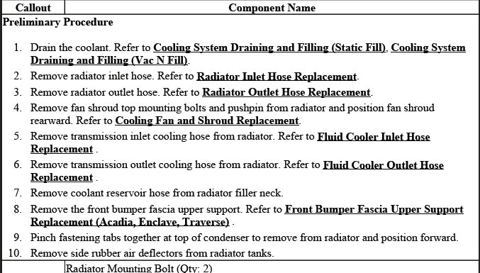 Buick Enclave. Engine Heating and Cooling