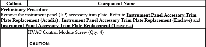 Buick Enclave. HVAC - Manual