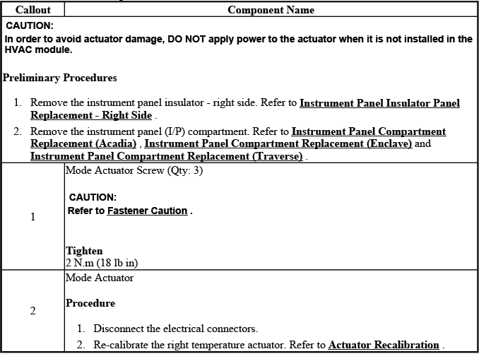 Buick Enclave. HVAC - Manual